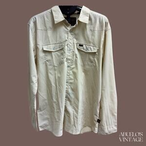 Howler Bros Western Shirt | Beige Check | Size L | Vintage